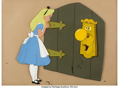 Alice in Wonderland Alice and Door Knob Production Cel Setup (Walt | Lot #95156 | Heritage Auctions