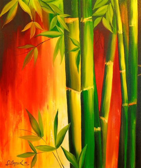 Bamboo Painting by Olha Darchuk - Jose Art Gallery