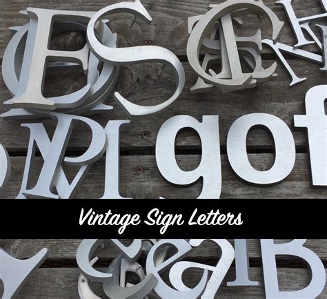 Vintage Sign Letters