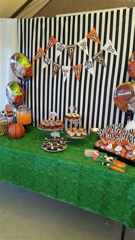 Sports theme birthday party backdrop! | Sports themed birthday party ...