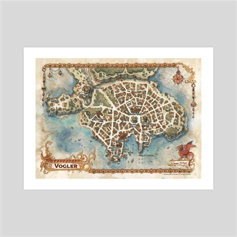 D&D - Dragonlance - Map of Vogler, an art print by Francesca Baerald - INPRNT