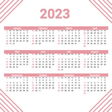 Pink 2023 Calendar, 2023, Calendar, Monthly Calendar PNG Transparent Clipart Image and PSD File ...