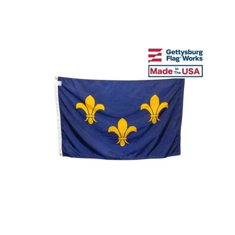 FRENCH FLEUR-DE-LIS FLAG (3 BLUE)