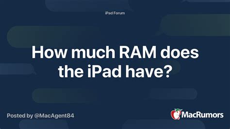 How much RAM does the iPad have? | MacRumors Forums