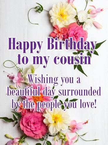 Have a Beautiful Day! Happy Birthday Card for Cousin | Birthday & Greeting Cards by Davia ...