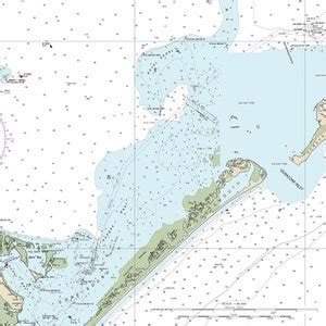 Nautical Chart of Pamlico Sound Western, North Carolina. NOAA Bay Island Goose Creek 11548 Wall ...