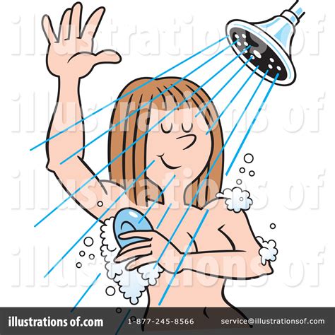 Shower Clipart #1419255 - Illustration by Johnny Sajem