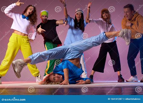 Teenage Girl Dancing Hip-hop Studio Series Stock Image - Image of ...