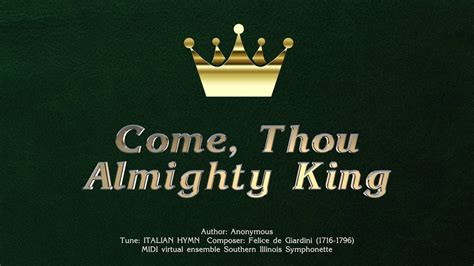 Come Thou Almighty King - YouTube