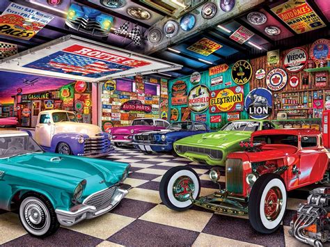 Solve Collector's Garage jigsaw puzzle online with 165 pieces