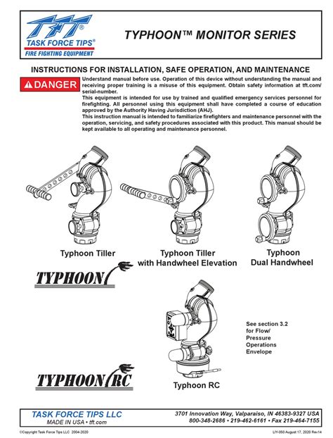 TASK FORCE TIPS TYPHOON SERIES INSTRUCTIONS FOR INSTALLATION, SAFE ...