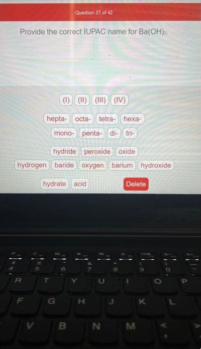 Solved Provide the correct IUPAC name for Ba(OH)2. | Chegg.com