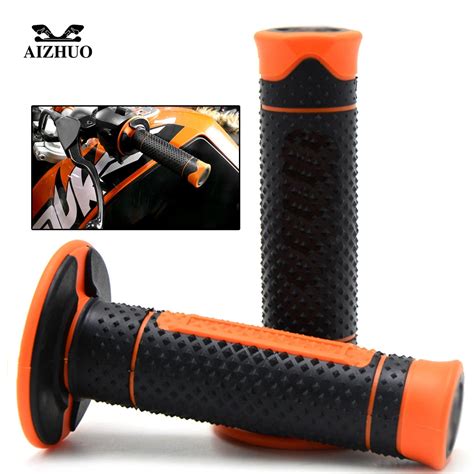 Grip Handle Grips for ktm Dirt Pit bike Motocross Motorcycle Handlebar Grips orange color Hand ...