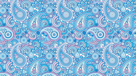 Paisley Pattern Blue And Pink UHD 4K Wallpaper | Pixelz