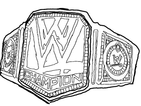 Get This Printable wwe coloring pages of belts - 29185