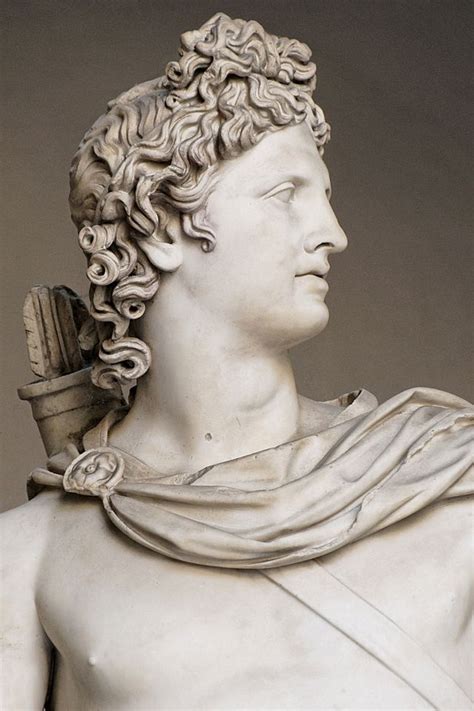 Apollo Belvedere, Roman marble copy of Leochares, Apollo; Vatican Museums, Pius-Clementine ...