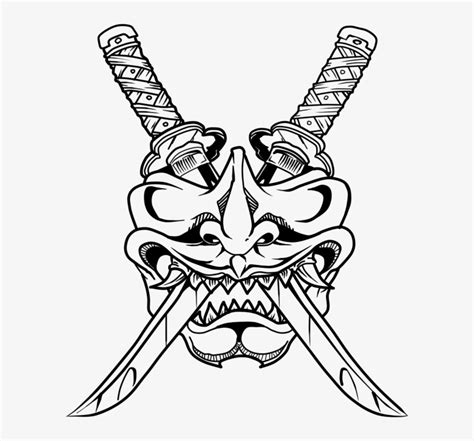 Oni Drawing Samurai Huge Freebie Download For Powerpoint - Samurai Mask Drawing Easy - 736x824 ...