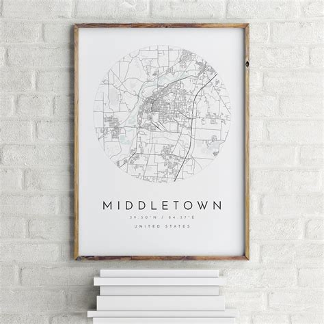 Middletown Map, Middletown, Ohio, City Map, Home Town Map, Middletown ...