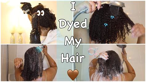 I Dyed My Hair 🤎 My Hair Dying Process and Wash Day Routine 💦 - YouTube