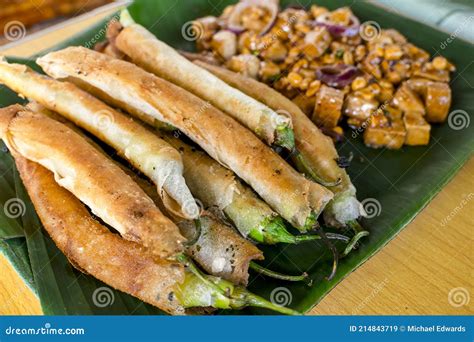 Dynamite Lumpia and Tofu in Peanut Garlic Sauce. Philippine Appetizers ...