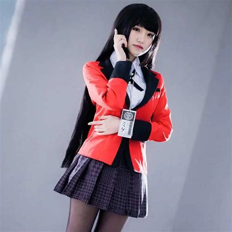 Anime Kakegurui Yumeko Jabami Uniform School Girls Cosplay Costume ...