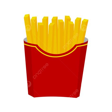 French Fries Clipart Vector, French Fries Vector Illustration, French Fries, Food, Chips PNG ...