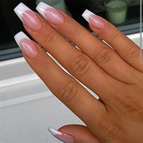 Untitled | French tip acrylic nails, Square acrylic nails, French ...