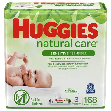 Save on Huggies Natural Care Baby Wipes Fragrance Free Soft Pack 56 ct ea - 3 pk Order Online ...