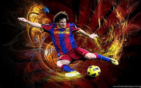 Download Messi Ball Kick Art Wallpaper | Wallpapers.com