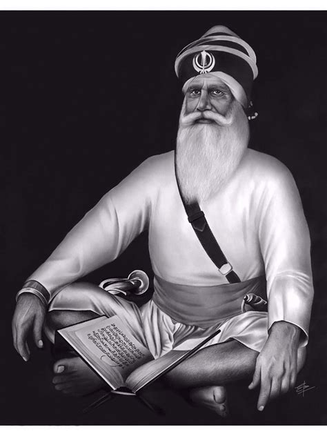 Baba Deep Singh Ji | Graphite Pencils on Paper | Art by Ekam Singh | Exotic India Art