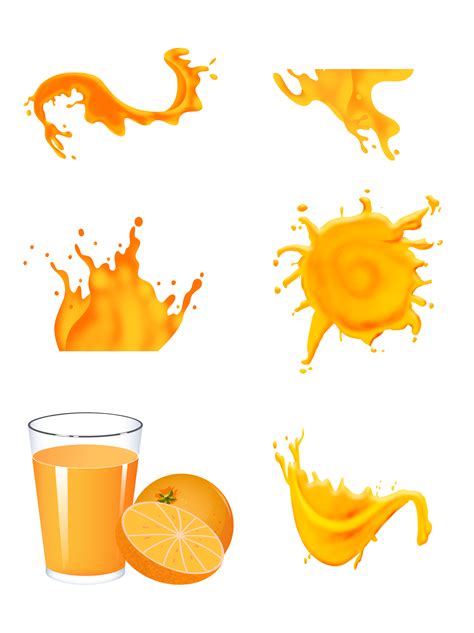 Orange juice splash png imahe file - PNG All