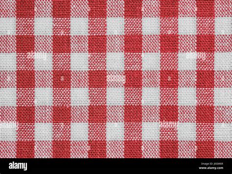 background of red and white checkered tablecloth fabric Stock Photo - Alamy