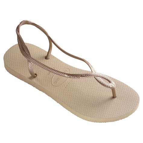 Havaianas Havaianas Luna Flip Flop Sandals in Gold | Lyst