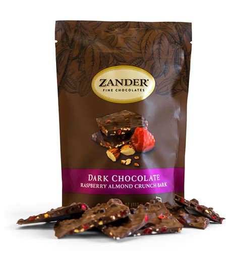 Dark Chocolate Raspberry Almond Crunch Bark | Raspberry almond, Almond crunch, Fine chocolate