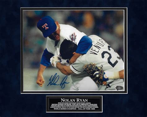 Nolan Ryan Autograph Photo Fighting Ventura 11x14 - New England Picture