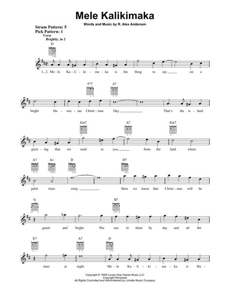 Mele Kalikimaka (Easy Guitar) - Print Sheet Music Now