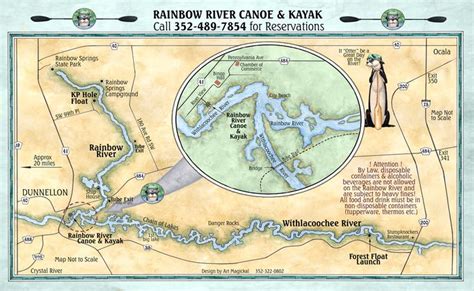 The Souvenir Map & Guide of Dunnellon Fl | Rainbow river, Rainbow springs, River float