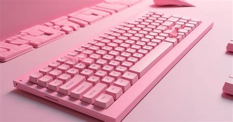 Pink Keyboard with 7-Color LED Backlit, 104 Keys