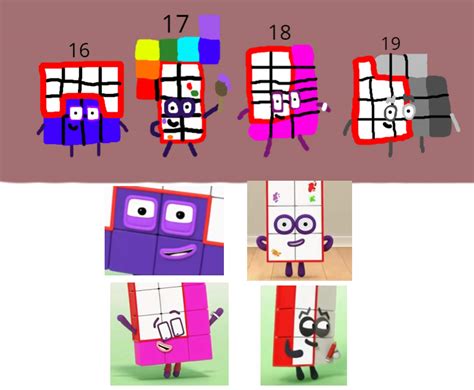 Drawings Of Numberblocks 16 - 19 | ♡Official Numberblocks Amino♡ Amino