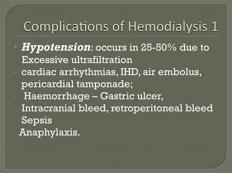 Renal Dialysis Complications