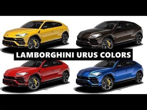 2019 Lamborghini Urus - All Colors (And Their Names) - YouTube