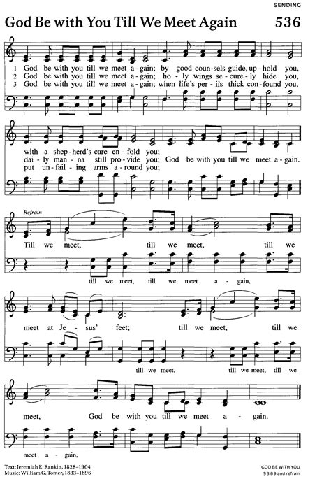 high resolution (1697×2560) from Hymnary.org; "God be With You Till We ...