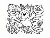 Free Parrot Coloring Pages For Kids sketch template