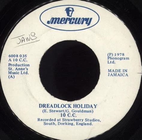 10cc Dreadlock Holiday Jamaican 7" vinyl single (7 inch record / 45 ...