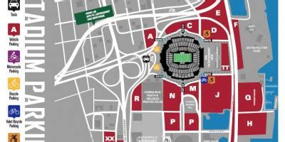 Everbank field parking map - Map of everbank field parking (Florida - USA)