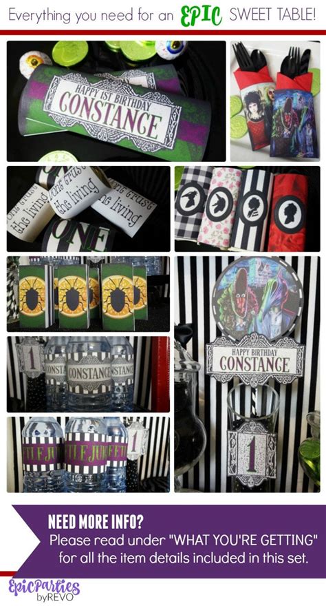 Beetlejuice Party Printable Beetlejuice Decorations - Etsy