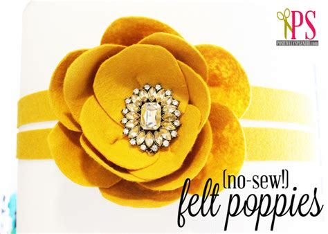 Felt Poppy Tutorial (Easy Felt Flowers) - Positively Splendid {Crafts, Sewing, Recipes and Home ...