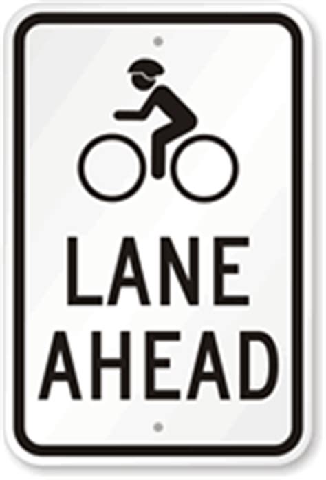 Bike Lane Ahead Sign, Bicycle Sign & Many More, SKU: K-7903