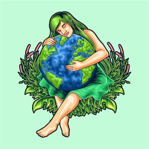 Illustration of mother earth day | Premium Vector