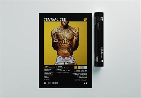 Central Cee 23 Central Cee Poster Album Cover Poster Album Cover Wall ...